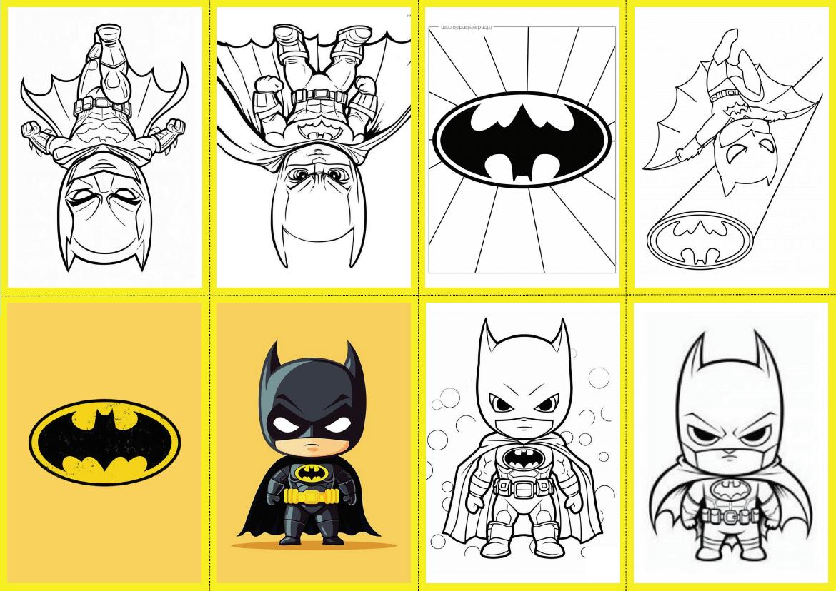 Mini livrinho de colorir do tema Batman